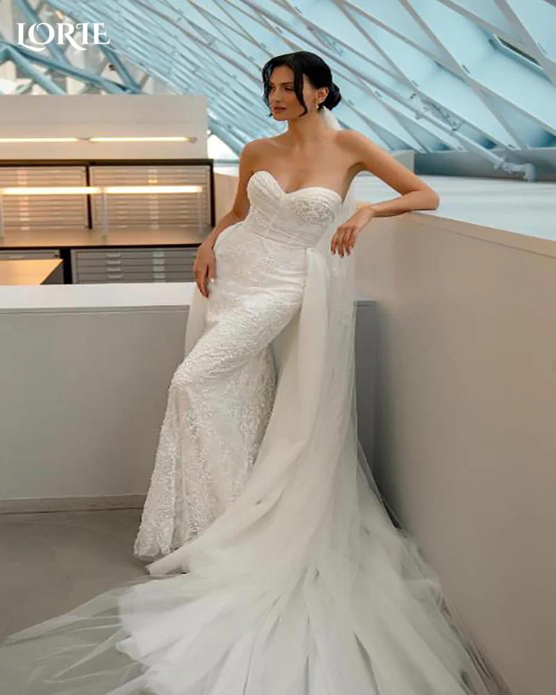LORIE Satin Modern Wedding Dress Strpless A-Line Sweetheart Princess Bride Gown Customized Plus Size Tulle Party Dresses 2027
LORIE Satin Modern Wedding Dress Strpless A-Line Sweetheart Princess Bride Gown Customized Plus Size Tulle Party Dresses 2027