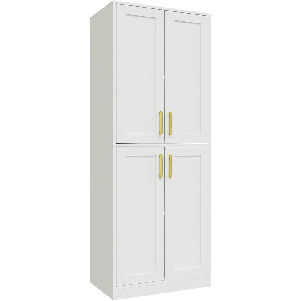 Storage Cabinet, Kitchen Pantry With Doors & Shelf, Tall Storage Cabinet For Bathroom, Living Room, Entryway,white
Storage Cabinet, Kitchen Pantry With Doors & Shelf, Tall Storage Cabinet For Bathroom, Living Room, Entryway,white