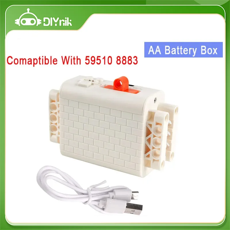 MOC Rechargeable Li-ion AA Battery Case Box for Lego 59510 8883 Power Functions M/L/XL/Servo Motor Train Building Blocks DIY RC
MOC Rechargeable Li-ion AA Battery Case Box for Lego 59510 8883 Power Functions M/L/XL/Servo Motor Train Building Blocks DIY RC