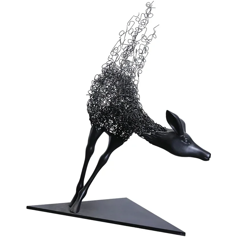 Hollow Art Deer Decoration Sales Office Hall Decorations Iron Metal Crafts Hotel Large Floor Sculpture
Hollow Art Deer Decoration Sales Office Hall Decorations Iron Metal Crafts Hotel Large Floor Sculpture