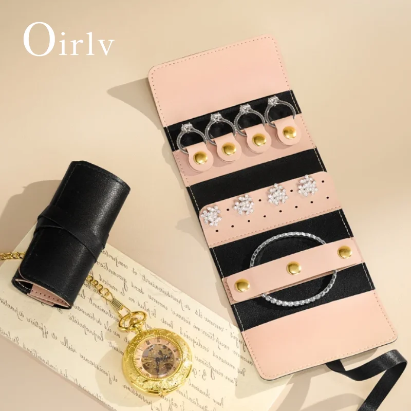 Oirlv Travel-Friendly Jewelry Organizer: 2-Tone Roll-Up Pouch Multi-Slot Faux Leather Bag for Portable Rings & Earrings Storage
Oirlv Travel-Friendly Jewelry Organizer: 2-Tone Roll-Up Pouch Multi-Slot Faux Leather Bag for Portable Rings & Earrings Storage