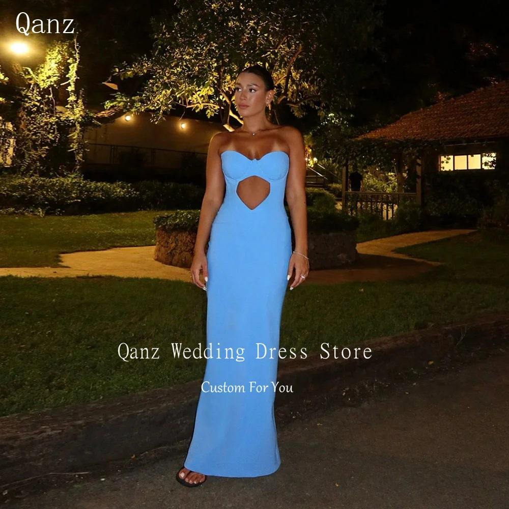 Qanz Mermaid Sweertheart Evening Dress Satin Elegant Dresses For Special Occasions Sleeveless Vestido De Festa Customized
Qanz Mermaid Sweertheart Evening Dress Satin Elegant Dresses For Special Occasions Sleeveless Vestido De Festa Customized