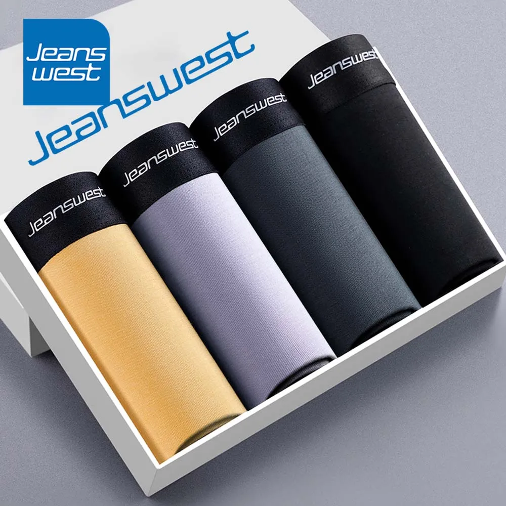JEANSWEST 4Pcs Men's panties Soft Touch Cotton Boxers For Men Polychromatic combination Sexy Lingerie Breathable Boxers
JEANSWEST 4Pcs Men's panties Soft Touch Cotton Boxers For Men Polychromatic combination Sexy Lingerie Breathable Boxers