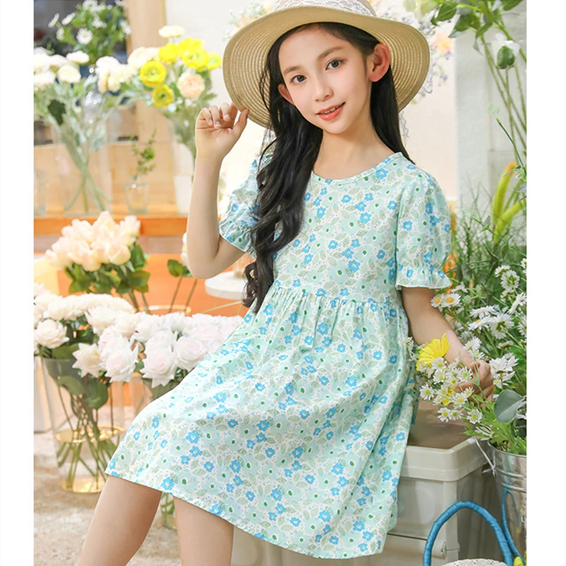5-13T summer child kids girls short sleeve dress
5-13T summer child kids girls short sleeve dress