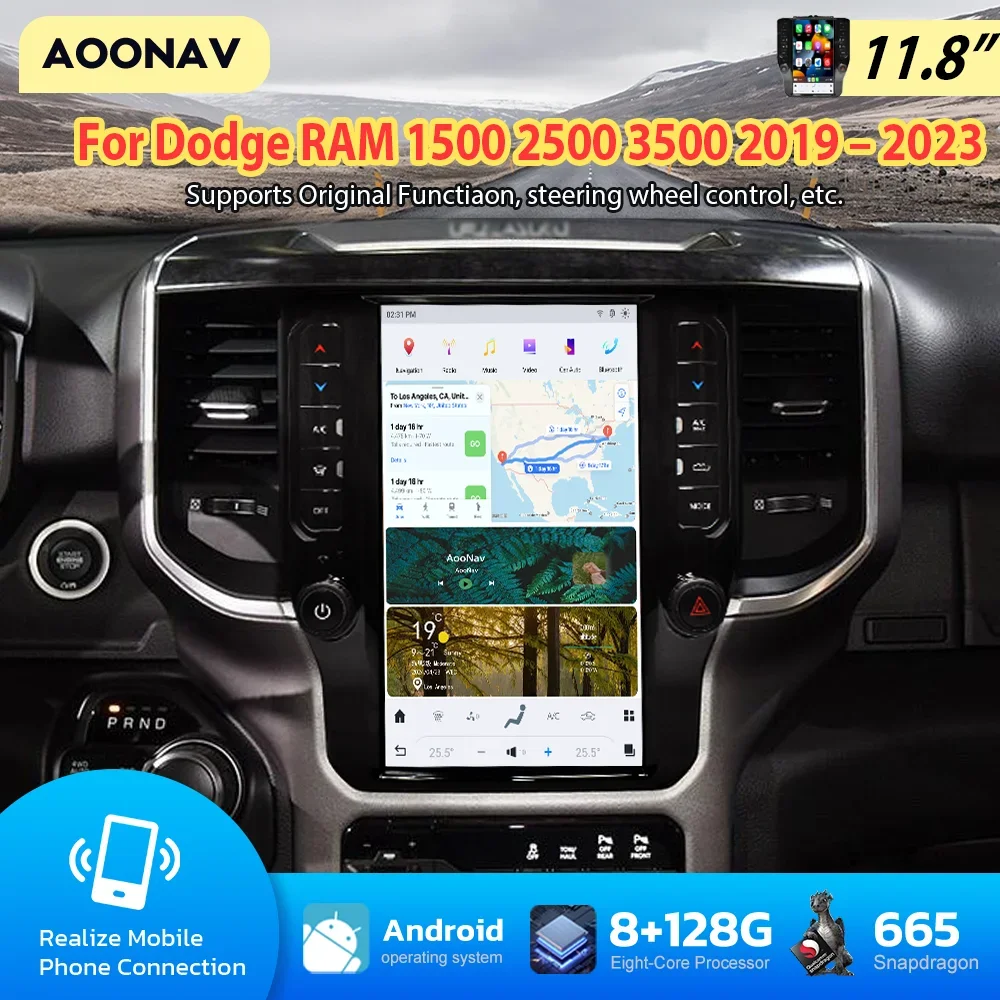 11.8Inch Car Radio For Dodge RAM 1500 2500 3500 2019–2023 Touch Stereo Screen GPS Navigation Carplay Multimedia Player Head Unit
11.8Inch Car Radio For Dodge RAM 1500 2500 3500 2019–2023 Touch Stereo Screen GPS Navigation Carplay Multimedia Player Head Unit