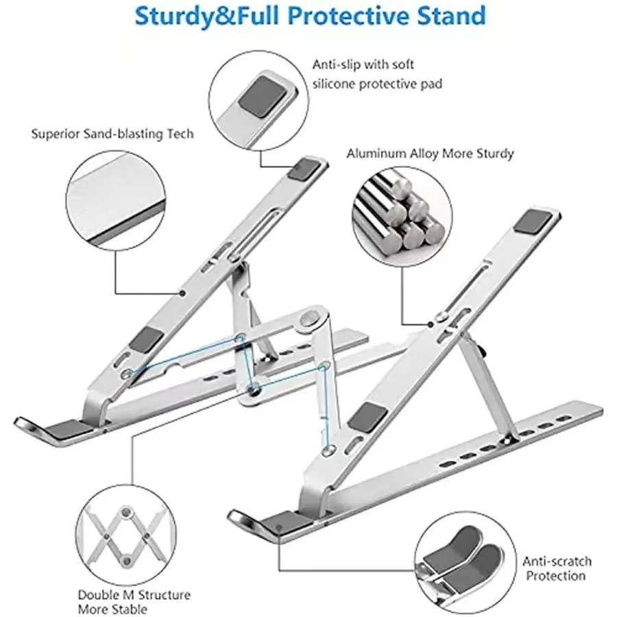 Aluminum Alloy Laptop Stand folding heat dissipation Double fork computer stand, lifting Adjustable laptop stand
Aluminum Alloy Laptop Stand folding heat dissipation Double fork computer stand, lifting Adjustable laptop stand