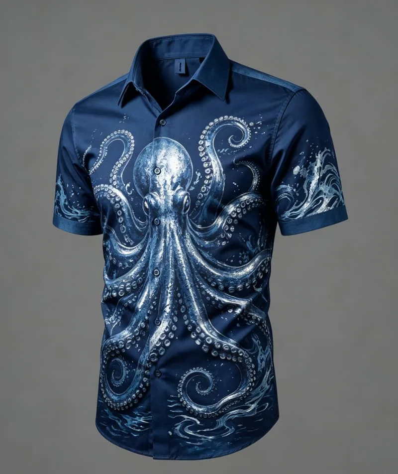 Luxurious Animal Print Short Sleeved shirt, men's Casual top, Bold And Elegant style, Suitable For Outdoor Wear
Luxurious Animal Print Short Sleeved shirt, men's Casual top, Bold And Elegant style, Suitable For Outdoor Wear