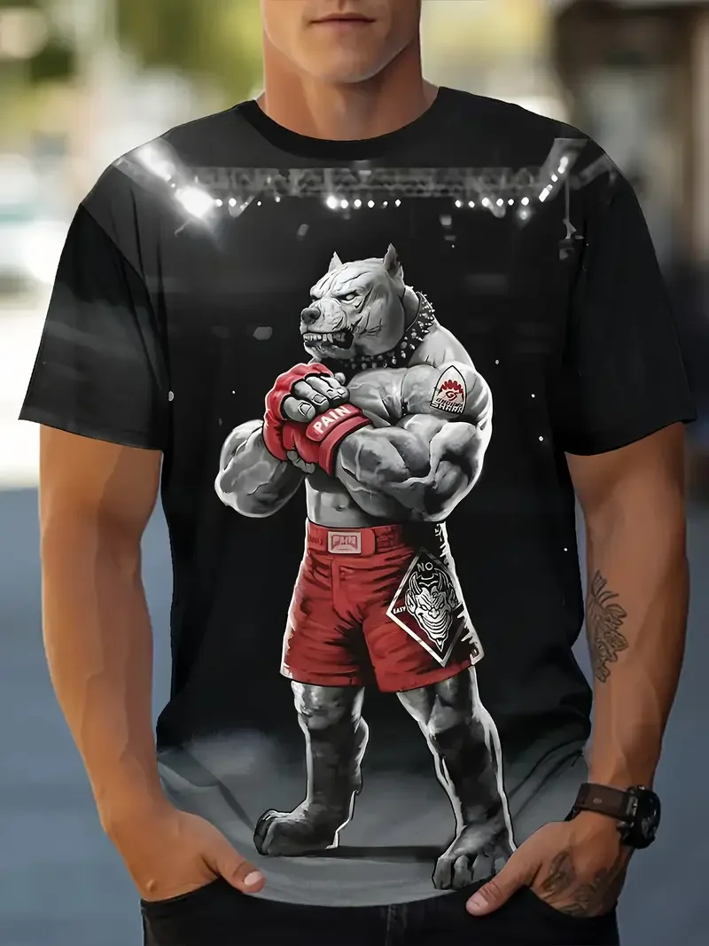 Animal Print Plus Size Men's Short-Sleeved T-Shirt, Casual and Fashionable Round Neck T-Shirt for Outdoor Sports and Leisure
Animal Print Plus Size Men's Short-Sleeved T-Shirt, Casual and Fashionable Round Neck T-Shirt for Outdoor Sports and Leisure