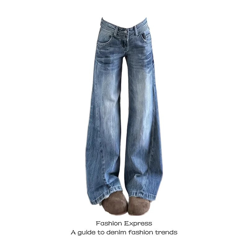 YIBASHU Summer Women Blue Jean American Retro Denim Pants Y2k Design High Street Wide Fit Cowboy Japanese Harajuku Long Trousers
YIBASHU Summer Women Blue Jean American Retro Denim Pants Y2k Design High Street Wide Fit Cowboy Japanese Harajuku Long Trousers