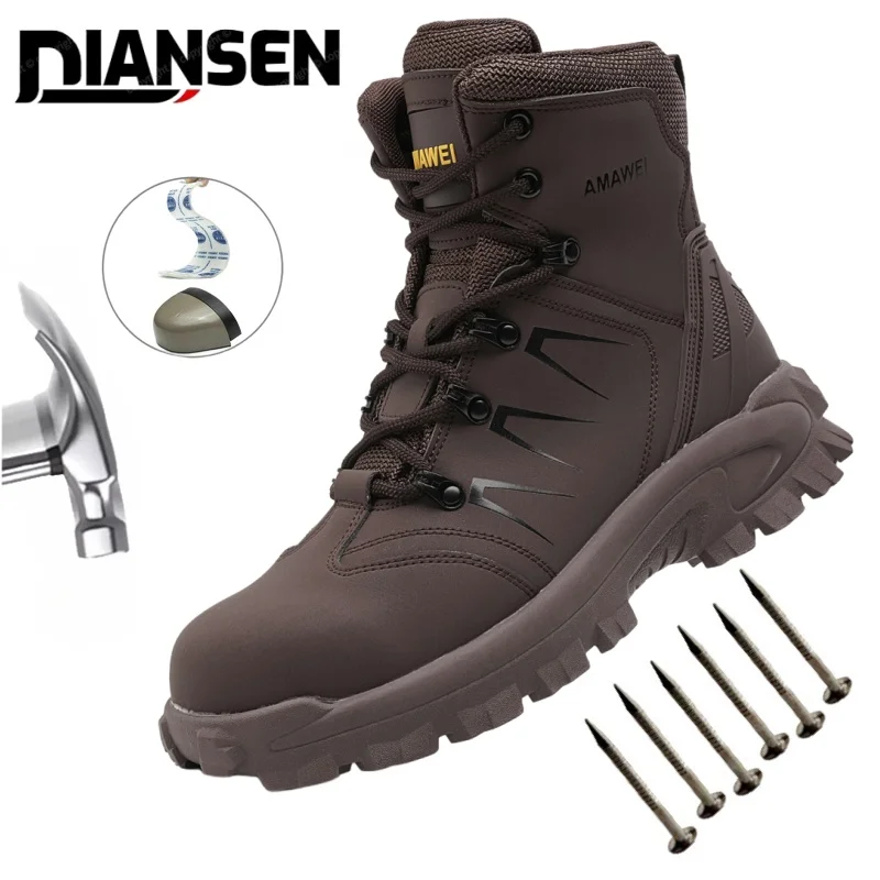 High Quality Men Work Safety Shoes Anti-puncture Working Botas Construction Male Work Warehouse Non Slip Industrial Boots
High Quality Men Work Safety Shoes Anti-puncture Working Botas Construction Male Work Warehouse Non Slip Industrial Boots