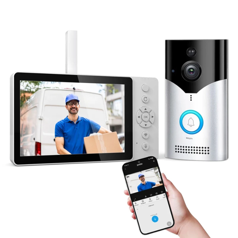 4 million high definition video doorbell 5 inch screen doorbell building intercom monitoring home anti-theft
4 million high definition video doorbell 5 inch screen doorbell building intercom monitoring home anti-theft