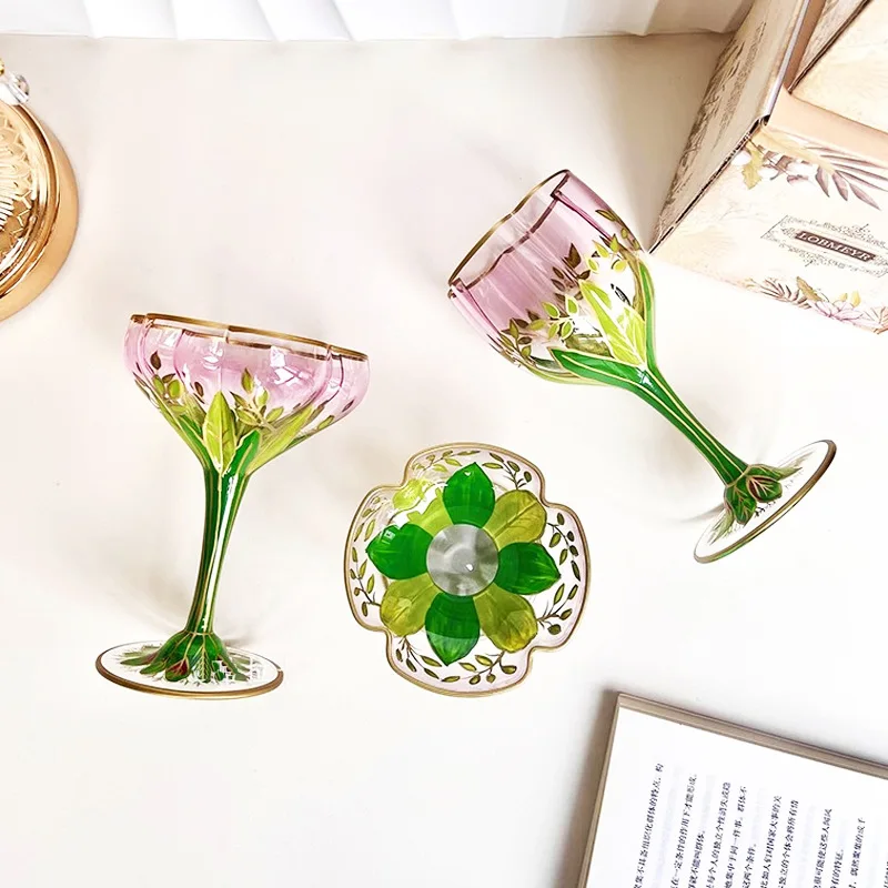 LTT Medieval Champagne Glass Crystal Glass Hand Painted Ice Cream Bowl Vintage Tall Wine Glass
LTT Medieval Champagne Glass Crystal Glass Hand Painted Ice Cream Bowl Vintage Tall Wine Glass