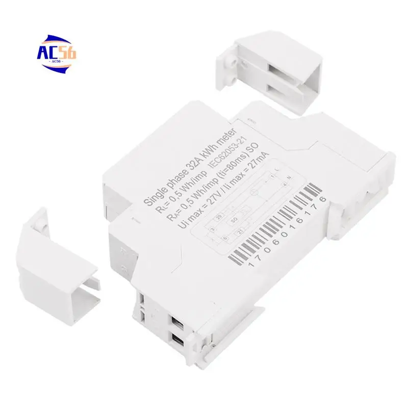 AC56-бытовой электронный счетчик энергии DDS518C на DIN-рейку, однофазный, энергопотребление электроэнергии, ваттметр, счетчик энергии, кВтч Co
AC56-бытовой электронный счетчик энергии DDS518C на DIN-рейку, однофазный, энергопотребление электроэнергии, ваттметр, счетчик энергии, кВтч Co