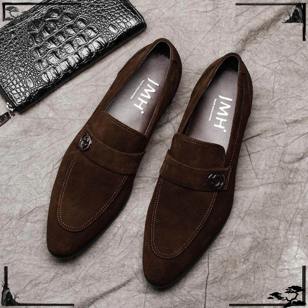 Men's Summer British Style Pointed Toe Slip on Genuine Leather Suede Loafers Casual Lazy Leather Shoes for Men
Men's Summer British Style Pointed Toe Slip on Genuine Leather Suede Loafers Casual Lazy Leather Shoes for Men