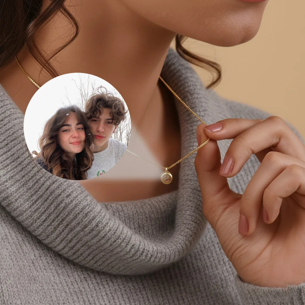 Custom Photo Necklace Projection Necklace with Picture Personalized Necklace with Box/FZZ/O-Type Chain Jewelry Gifts for Women
Custom Photo Necklace Projection Necklace with Picture Personalized Necklace with Box/FZZ/O-Type Chain Jewelry Gifts for Women