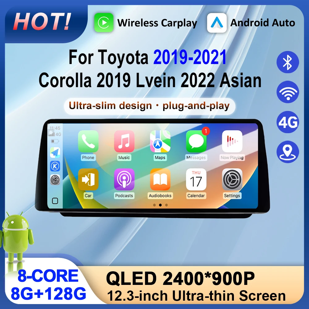 Car Radio Multimedia Player For Toyota 2019-2021 Corolla 2019 Lvein 2022 Asian Android Auto Carplay GPS Navigation WiFi DSP BT
Car Radio Multimedia Player For Toyota 2019-2021 Corolla 2019 Lvein 2022 Asian Android Auto Carplay GPS Navigation WiFi DSP BT