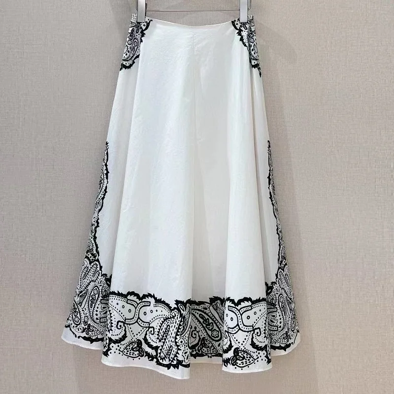Top Quality New Long Skirt 2024 Summer Fashion Skirt Women Black White Color Block Prints High Waist Long Cotton Skirt Maxi
Top Quality New Long Skirt 2024 Summer Fashion Skirt Women Black White Color Block Prints High Waist Long Cotton Skirt Maxi