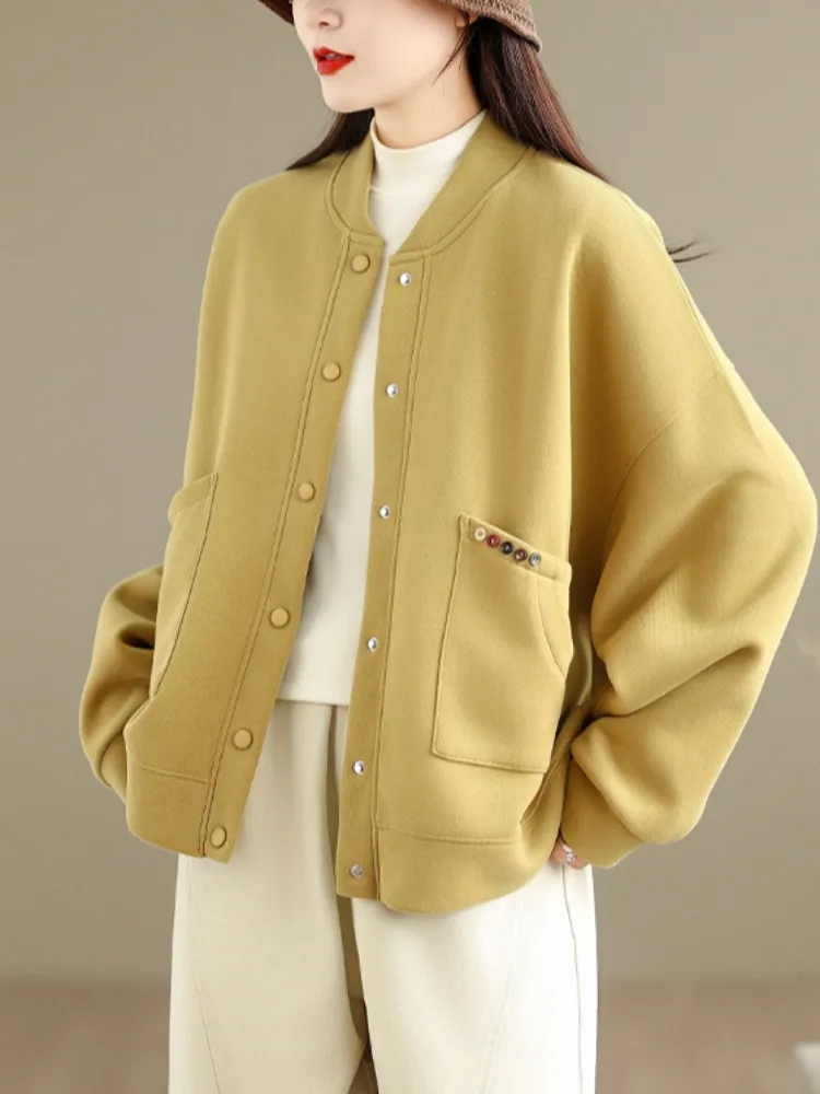 Fashionable Knitted Cotton Sweatshirt Jacket Women's Autumn Color Large Size Stand Collar Baseball Style Sport Casual J...
Fashionable Knitted Cotton Sweatshirt Jacket Women's Autumn Color Large Size Stand Collar Baseball Style Sport Casual J...