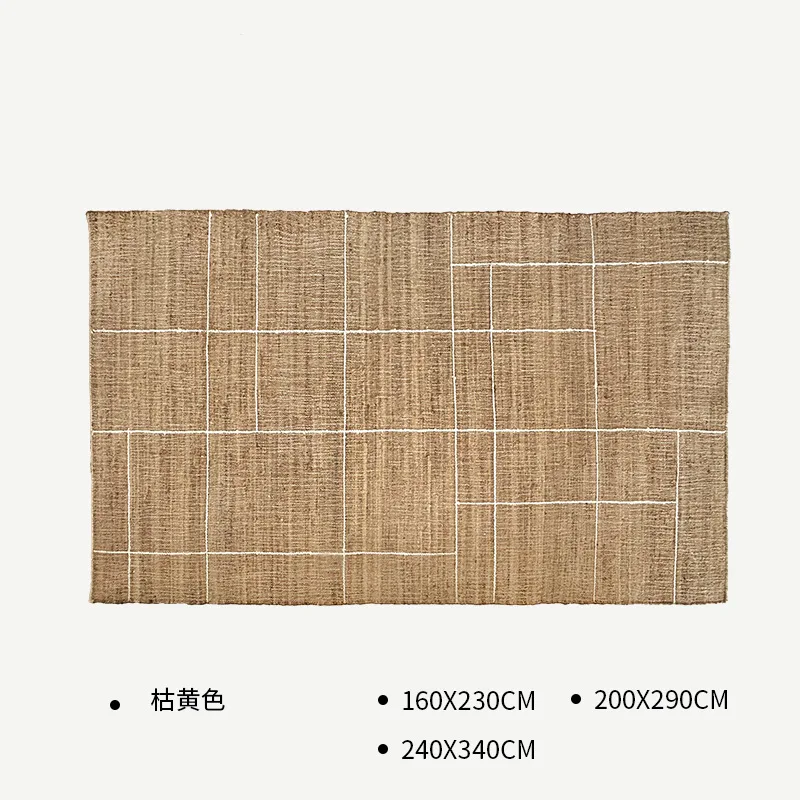 Pure hand-woven jute carpet glue-free wabi sabi wind premium light luxury dirt-resistant floor mat
Pure hand-woven jute carpet glue-free wabi sabi wind premium light luxury dirt-resistant floor mat