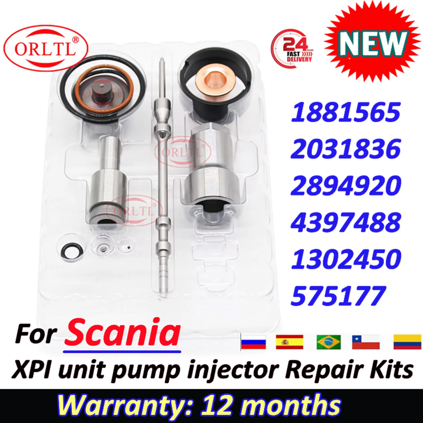NEW 1881565 2031836 2894920 4397488 1302450 575177 Diesel XPI Injector Repair Kit Nozzle For Scania unit pump injector assembly
NEW 1881565 2031836 2894920 4397488 1302450 575177 Diesel XPI Injector Repair Kit Nozzle For Scania unit pump injector assembly