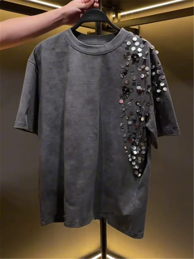2026 Men's Plus-Sized Trendy Casual Fashion Summer New Designated American Starry Sky Beaded Short-Sleeved T-Shirt
2026 Men's Plus-Sized Trendy Casual Fashion Summer New Designated American Starry Sky Beaded Short-Sleeved T-Shirt