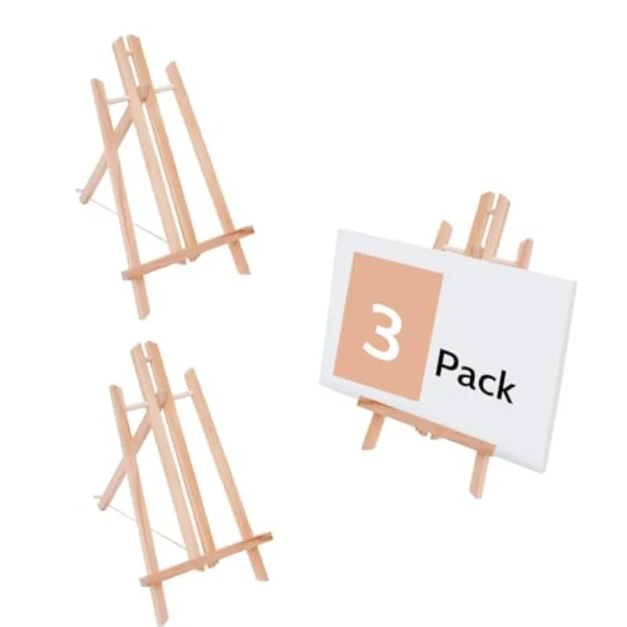3PCS 11.8" Wood Easels, Small Tabletop Display Stand, Tripod, Painting Party Easel, Student Tabletop Easels for Painting, Porta
3PCS 11.8" Wood Easels, Small Tabletop Display Stand, Tripod, Painting Party Easel, Student Tabletop Easels for Painting, Porta