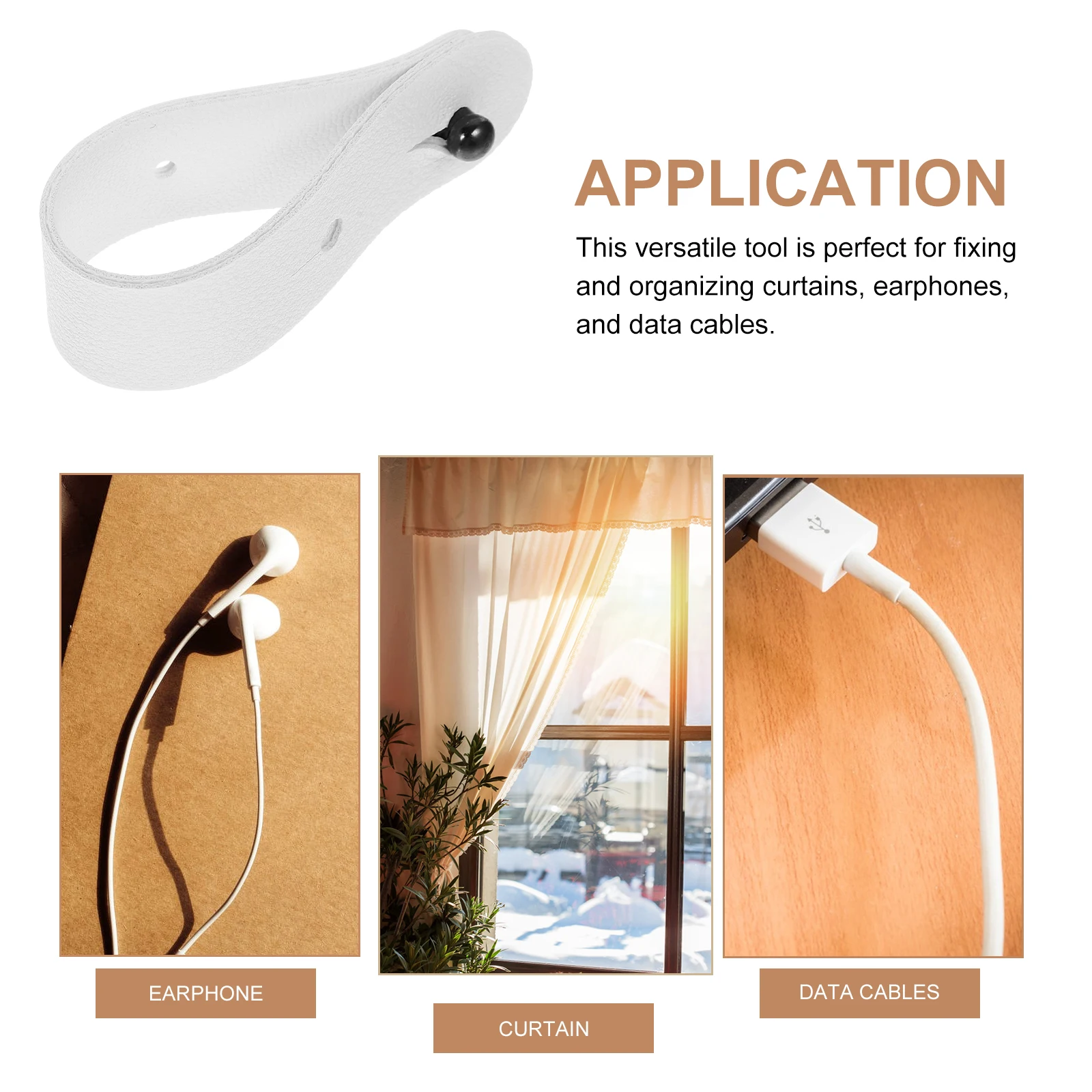5pcs Cord Organizer Buckle Strap for Earphones Cables Curtain Wire Management Tie Reusable Cable Ties Brown
5pcs Cord Organizer Buckle Strap for Earphones Cables Curtain Wire Management Tie Reusable Cable Ties Brown
