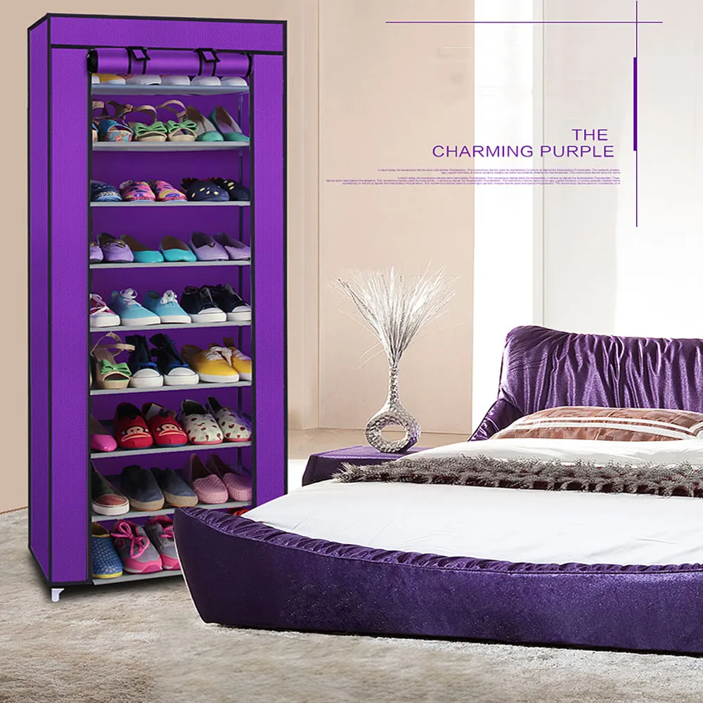 10 Tiers 9 Grids Shoe Rack Shose Cabinets Non-woven Fabric Organizers Storage Shoe Shelves Space Saving Furniture Purple
10 Tiers 9 Grids Shoe Rack Shose Cabinets Non-woven Fabric Organizers Storage Shoe Shelves Space Saving Furniture Purple