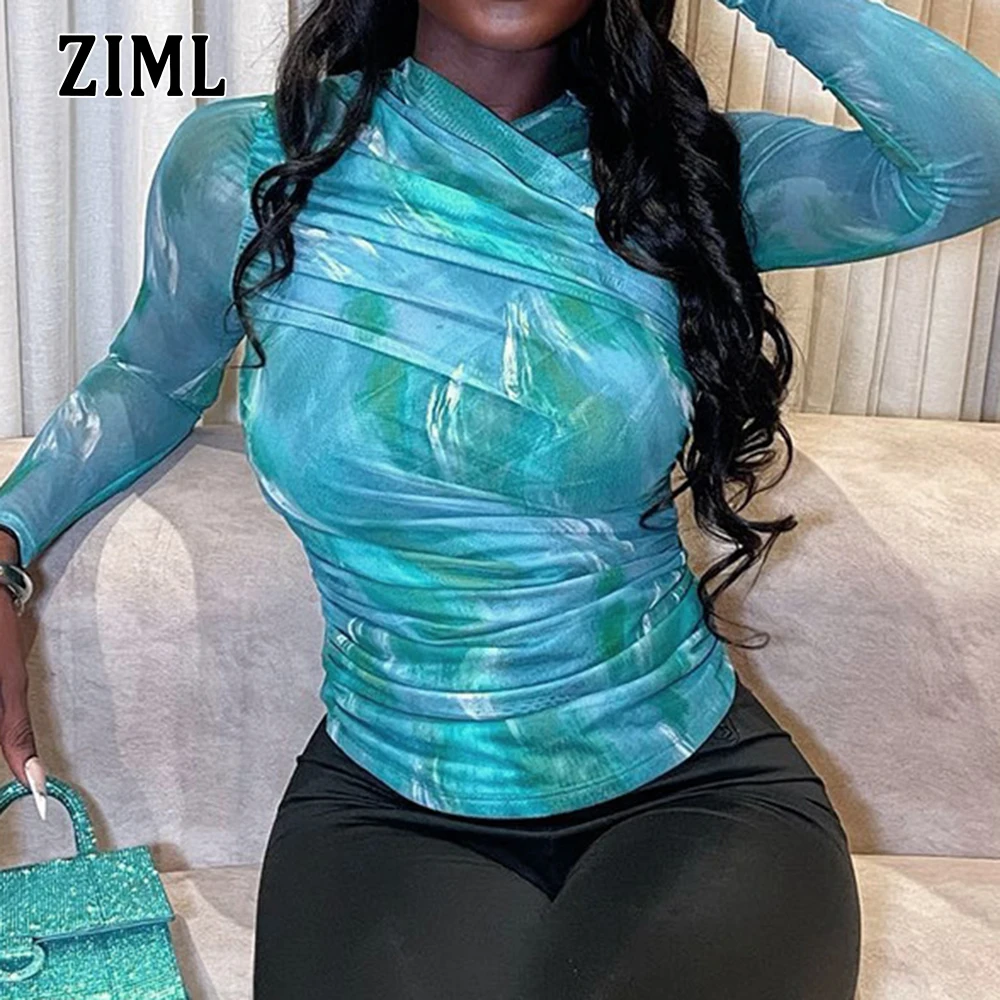 ZIML Solid Casual Spliced Fold Slimming T Shirt for Women Round Neck Long Sleeves Temperament Print Tops Female Fashion Summer
ZIML Solid Casual Spliced Fold Slimming T Shirt for Women Round Neck Long Sleeves Temperament Print Tops Female Fashion Summer