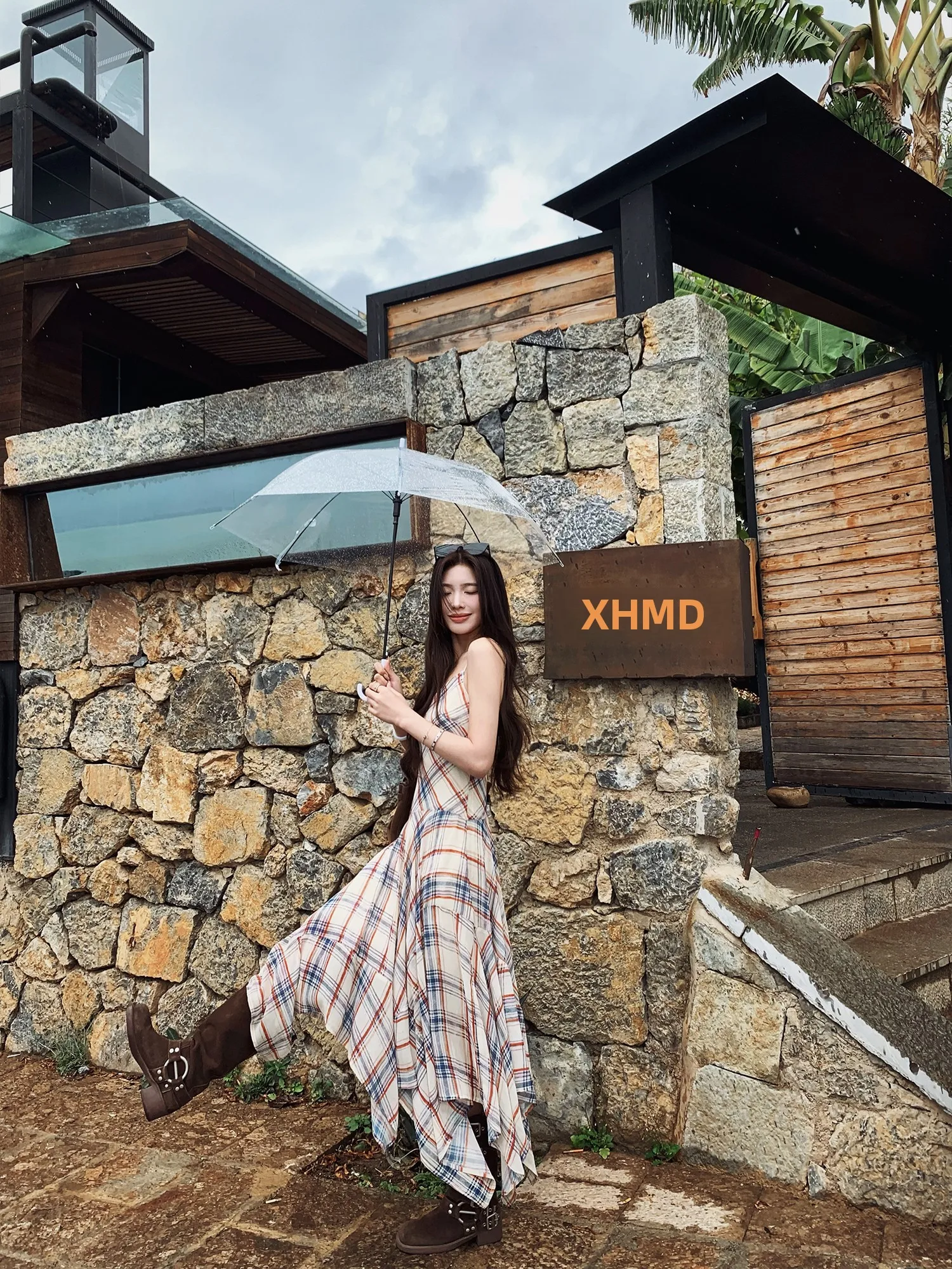 Irregular Slant Cut Plaid Strap Dress Little Lady Brittany Lotus Duck Latte A-Line Dress Casual Style Polyester Fiber
Irregular Slant Cut Plaid Strap Dress Little Lady Brittany Lotus Duck Latte A-Line Dress Casual Style Polyester Fiber