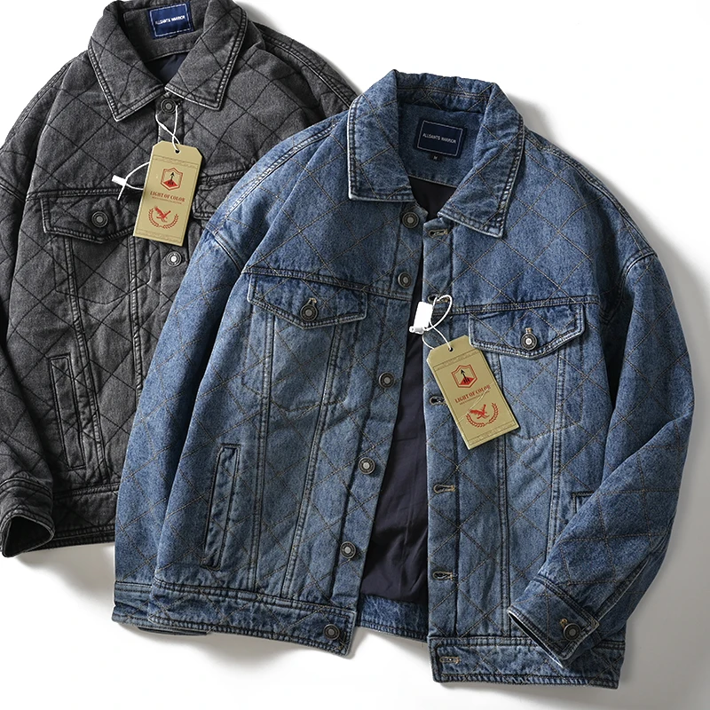 Winter Thiened Casual Cotton Jaet Men's Vintage Waed Loose Fit Denim Warm Coat Stand Edition Long Sve Faion Cit...
Winter Thiened Casual Cotton Jaet Men's Vintage Waed Loose Fit Denim Warm Coat Stand Edition Long Sve Faion Cit...