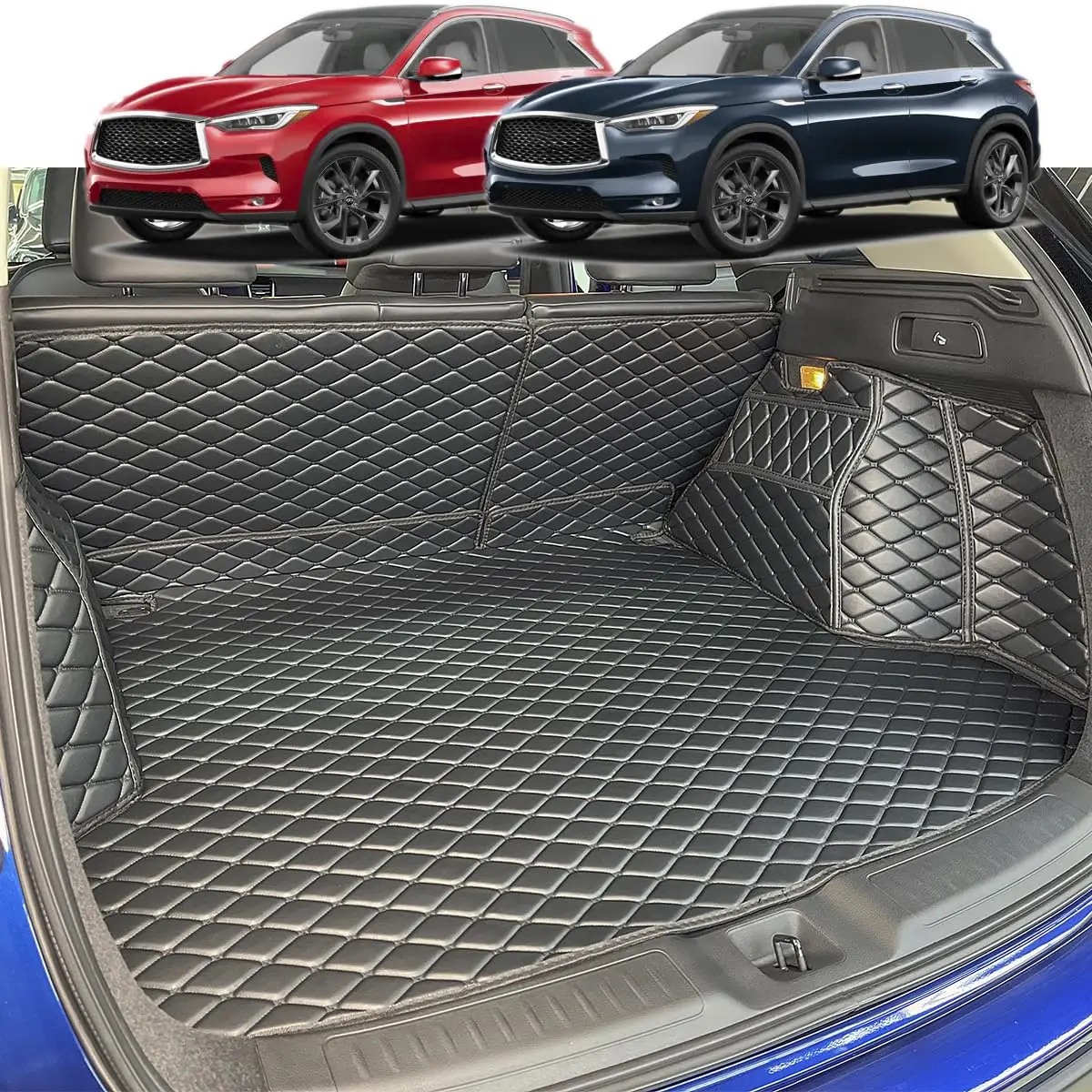 Custom Fit Trunk Mat And Rear Backrest Mat For Infiniti QX50 QX55 2019-2025 All Weather Anti-Slip Cargo Liner
Custom Fit Trunk Mat And Rear Backrest Mat For Infiniti QX50 QX55 2019-2025 All Weather Anti-Slip Cargo Liner