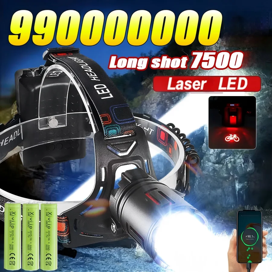 2026 New High Power 1200W LED Headlight 990000000LM Zoom Waterproof Headlamp Super Bright Outdoor Camping Work Hunting Lantern
2026 New High Power 1200W LED Headlight 990000000LM Zoom Waterproof Headlamp Super Bright Outdoor Camping Work Hunting Lantern
