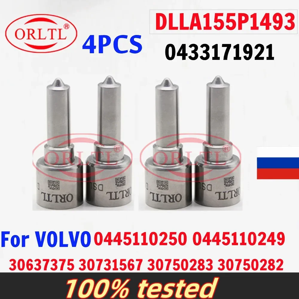 4PCS Injector 0445110250 DLLA155P1493 0433171921 Common Rail Nozzle For VOLVO 30637375 30731567 30750283 30750282 MAZDA
4PCS Injector 0445110250 DLLA155P1493 0433171921 Common Rail Nozzle For VOLVO 30637375 30731567 30750283 30750282 MAZDA