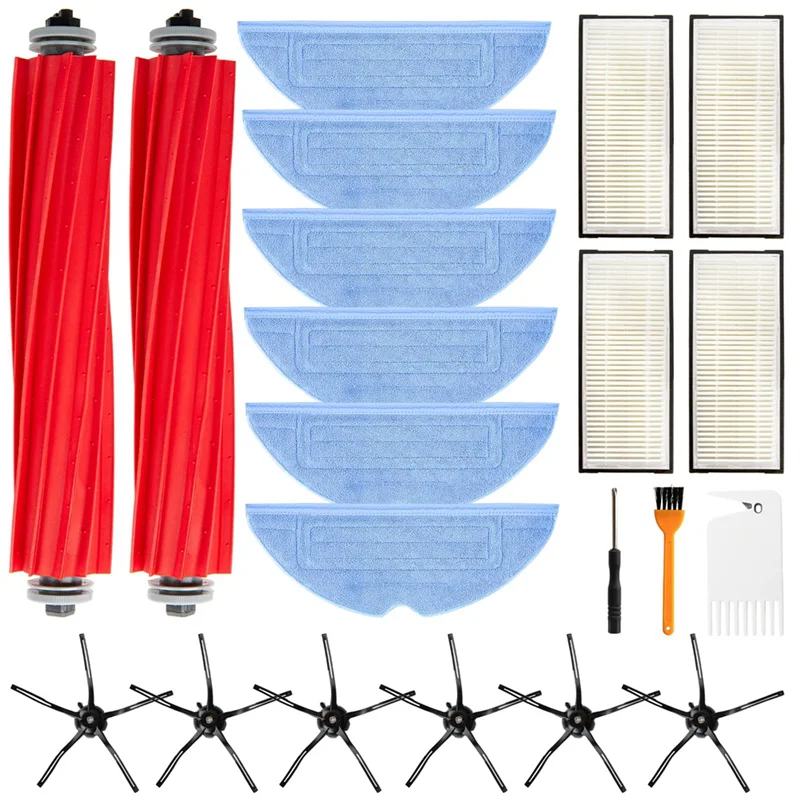 N10R-Parts For Roborock S7/S7+/S7 Plus S7 Maxv S7 Pro S7 Maxv Ultra Vacuum Cleaner Accessory Set Main Brushes