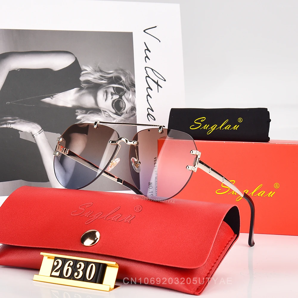 SUGLAU High Quality Luxury Brand Women's Oval Sunglasses Classic Metal Anti-UV Driving Sun Glasses Fashion Men's Casual Shades
SUGLAU High Quality Luxury Brand Women's Oval Sunglasses Classic Metal Anti-UV Driving Sun Glasses Fashion Men's Casual Shades