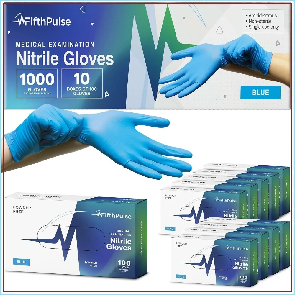 Blue Nitrile Exam Gloves X-Large 1000 Count - 3 Mil, Latex & Powder Free - Case of 10 Boxes
Blue Nitrile Exam Gloves X-Large 1000 Count - 3 Mil, Latex & Powder Free - Case of 10 Boxes
