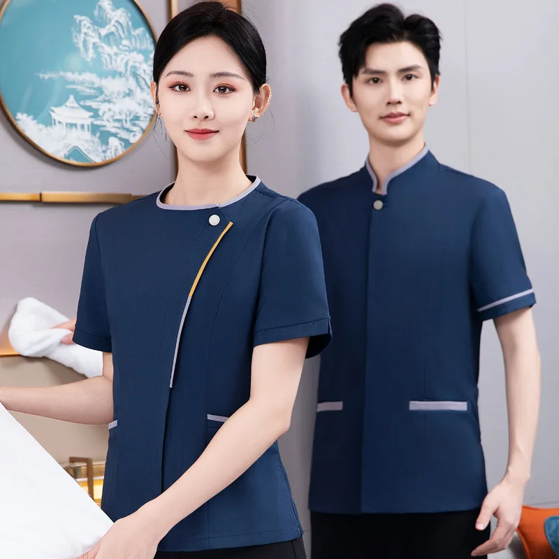 Cleaning Uniform Short Sleeve Summer Outfit Hotel Room Attendant Cleaning Clothing Plus Size Printed EmbroiderylogoFoot Bath Tec
Cleaning Uniform Short Sleeve Summer Outfit Hotel Room Attendant Cleaning Clothing Plus Size Printed EmbroiderylogoFoot Bath Tec