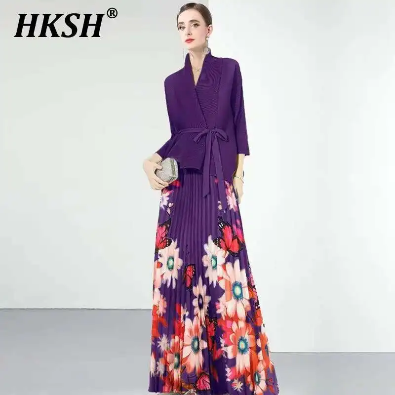 HKSH Весенне-Осенняя новая женская короткая куртка на шнуровке с рукавами «летучая мышь» Tide High Street, модный комплект плиссированной юбки с принтом HK3744
HKSH Весенне-Осенняя новая женская короткая куртка на шнуровке с рукавами «летучая мышь» Tide High Street, модный комплект плиссированной юбки с принтом HK3744