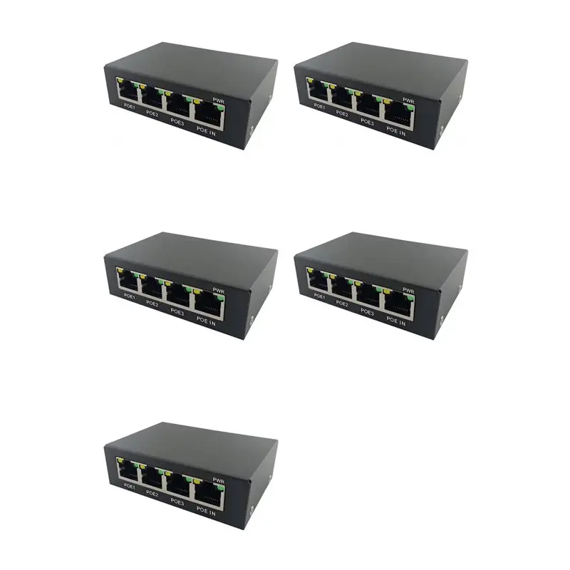 5X 4 Ports Full Gigabit Poe Extender/Repeater 100/1000M Network Switch Extender For Poe Switch NVR IP Camera AP
5X 4 Ports Full Gigabit Poe Extender/Repeater 100/1000M Network Switch Extender For Poe Switch NVR IP Camera AP