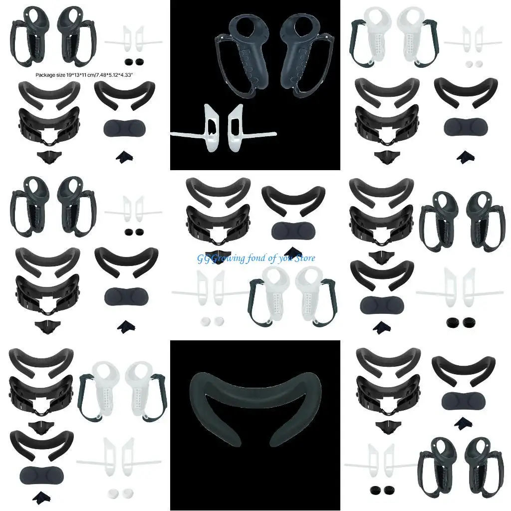 H9EB Controllers Grip Silicone Cover with Battery Opening Protector & Face Cover Headsets Controllers Case for Quest3
H9EB Controllers Grip Silicone Cover with Battery Opening Protector & Face Cover Headsets Controllers Case for Quest3