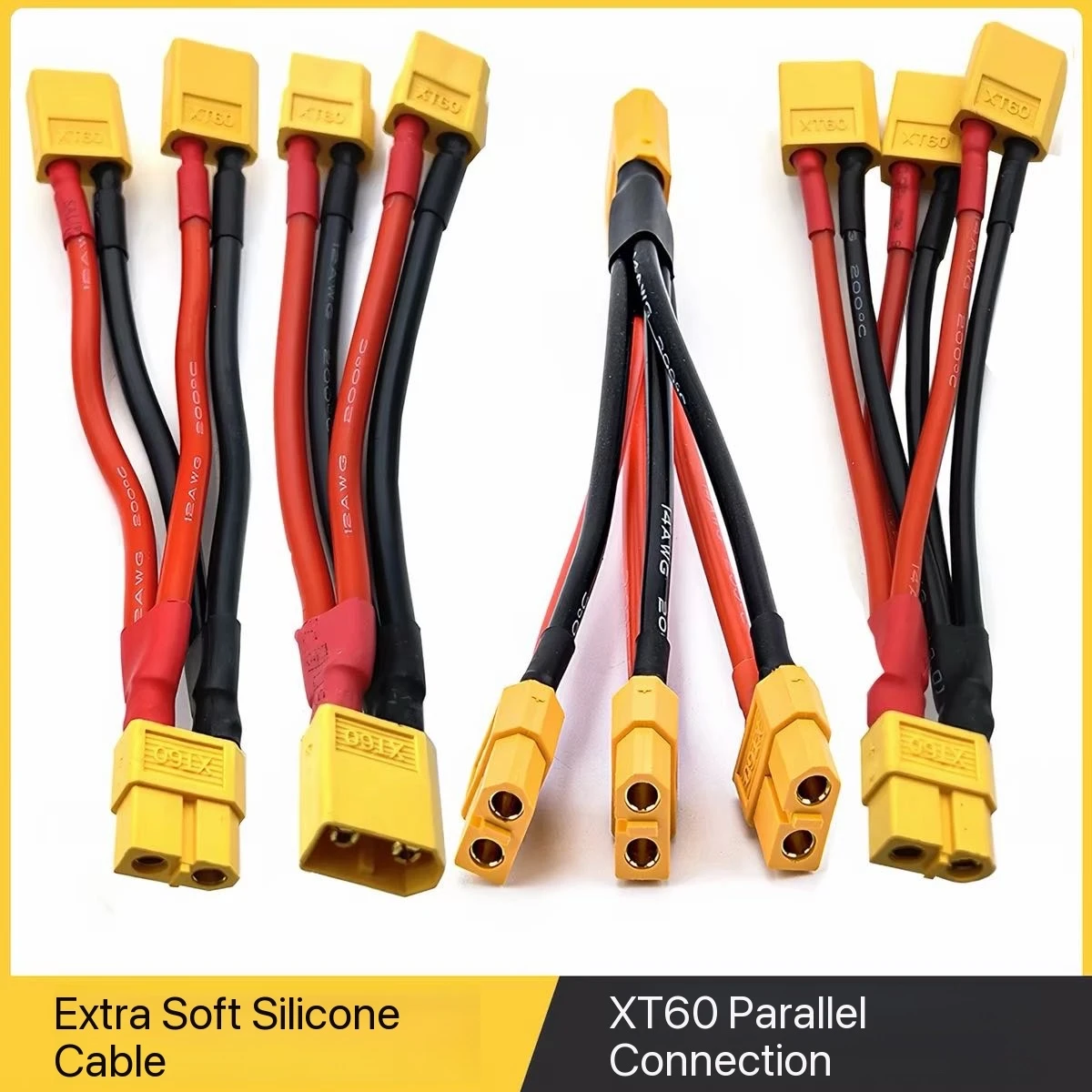 1 to 2 1 to 3 XT60 parallel wire 14Awg 10CM heat-resistant Wente soft silicone wire model aircraft battery ESC motor model car
1 to 2 1 to 3 XT60 parallel wire 14Awg 10CM heat-resistant Wente soft silicone wire model aircraft battery ESC motor model car