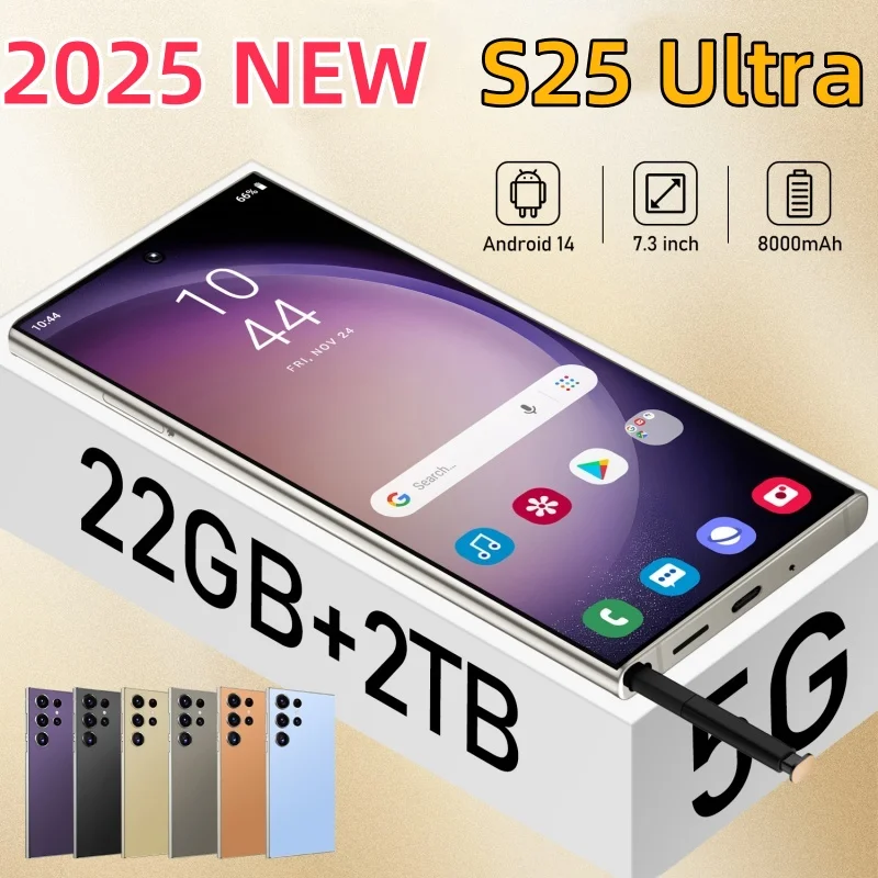 2025 New S25 Ultra Smartphone Original 7.3 Inch Celulares Android Moblie Phones Unlocked 5G Dual Sim Global Version CellPhones
2025 New S25 Ultra Smartphone Original 7.3 Inch Celulares Android Moblie Phones Unlocked 5G Dual Sim Global Version CellPhones