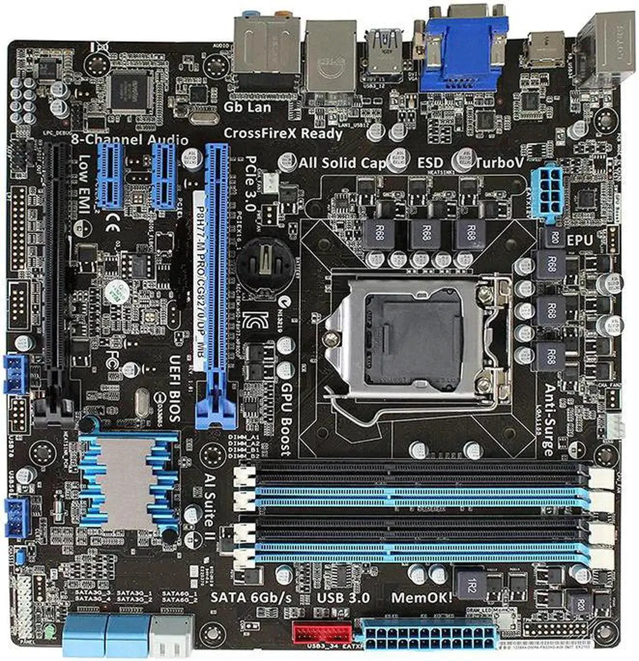 Материнская плата ASUS P8H77-M PRO/CG8270/DP_MB LGA 1155, Intel H77 DDR3, 32 ГБ, поддержка Core i5-2500 i7-3770, 2120, 3220, 3340, используемый процессор
Материнская плата ASUS P8H77-M PRO/CG8270/DP_MB LGA 1155, Intel H77 DDR3, 32 ГБ, поддержка Core i5-2500 i7-3770, 2120, 3220, 3340, используемый процессор