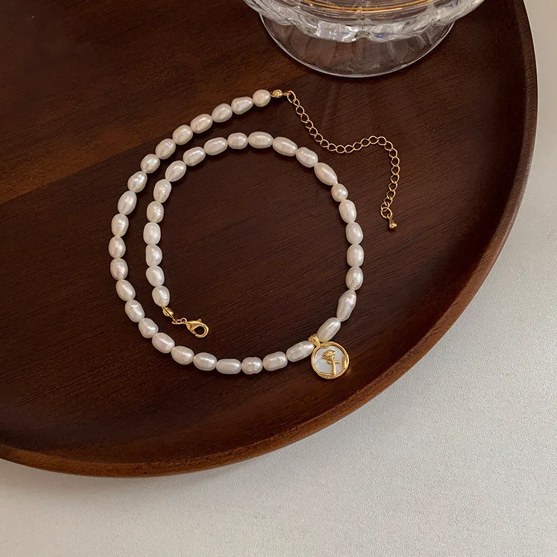 New Arrival Sweet Rose Flower Pendant Natural Freshwater Pearl 14K Gold Filled Lady Necklace Jewelry Birthday Gifts No Fade
New Arrival Sweet Rose Flower Pendant Natural Freshwater Pearl 14K Gold Filled Lady Necklace Jewelry Birthday Gifts No Fade