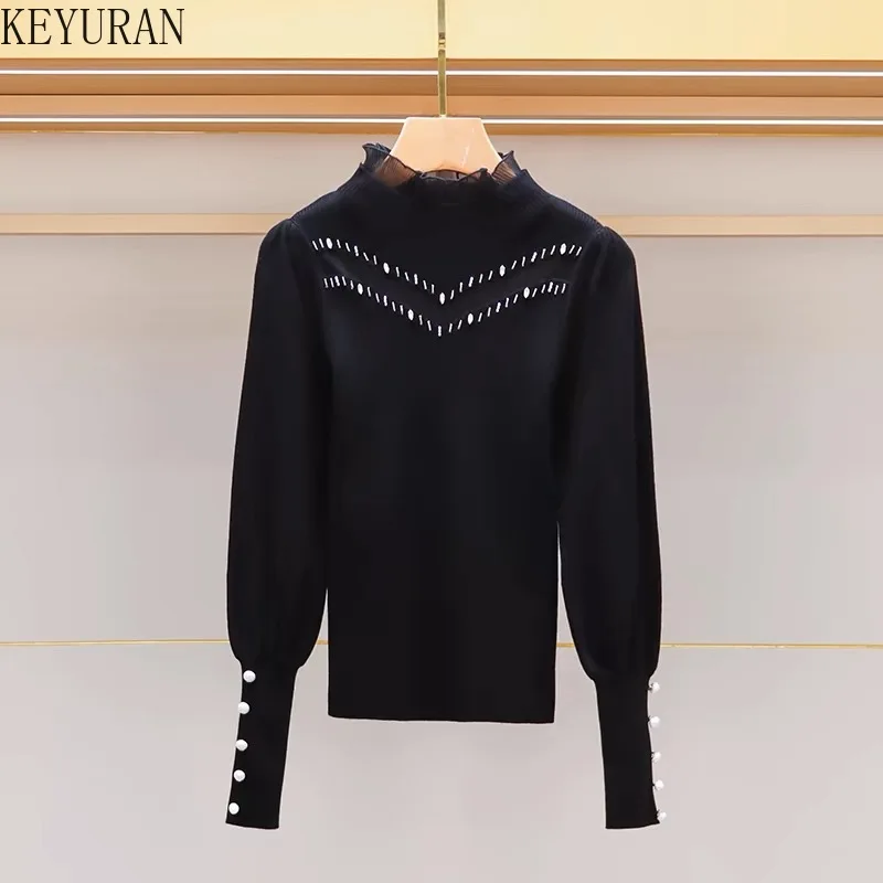 French Beaded Mock Neck Sweaters for Women 2025 New Autumn Winter Simple Soft Versatile Loose Bace Pullover Knitwear Tops Jumper
French Beaded Mock Neck Sweaters for Women 2025 New Autumn Winter Simple Soft Versatile Loose Bace Pullover Knitwear Tops Jumper