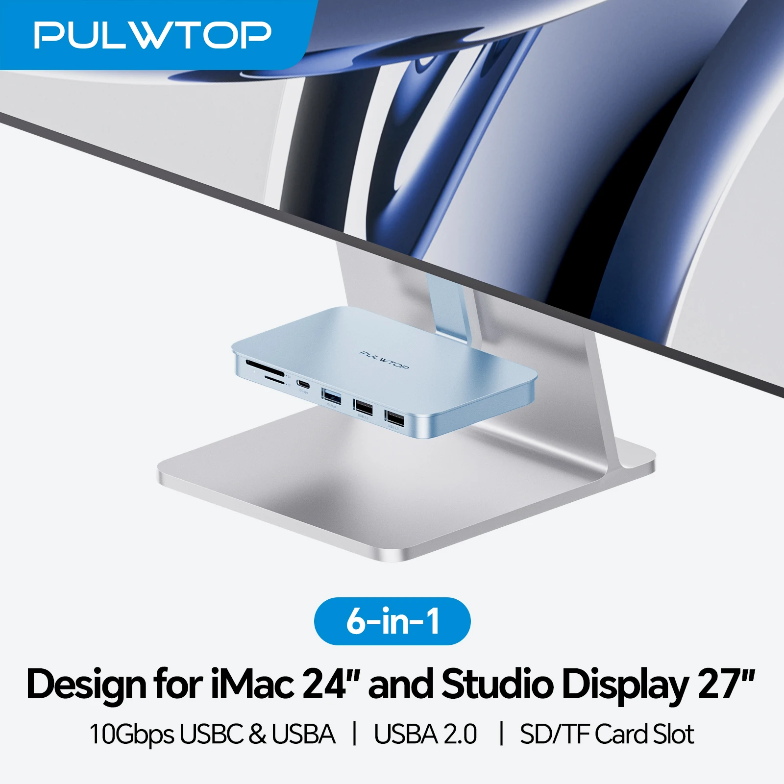 PULWTOP USB C-концентратор для iMac с USB A/C 10 Гбит/с, концентратор для M1/M3/M4, 2 USBA 2.0, SD/TF для iMac24 дюймов и студийного дисплея
PULWTOP USB C-концентратор для iMac с USB A/C 10 Гбит/с, концентратор для M1/M3/M4, 2 USBA 2.0, SD/TF для iMac24 дюймов и студийного дисплея