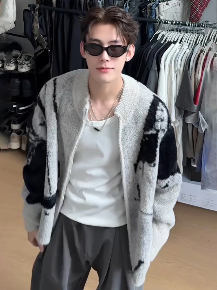 Men's Zipper Cardigan Sweater adient Softn Lazy Sle High Simulation Mink Knitted Outerwear Autumn Spring Casual Faion
Men's Zipper Cardigan Sweater adient Softn Lazy Sle High Simulation Mink Knitted Outerwear Autumn Spring Casual Faion