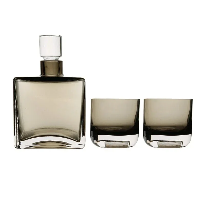 Grey rectangular bottle bar crystal wine charm accessory