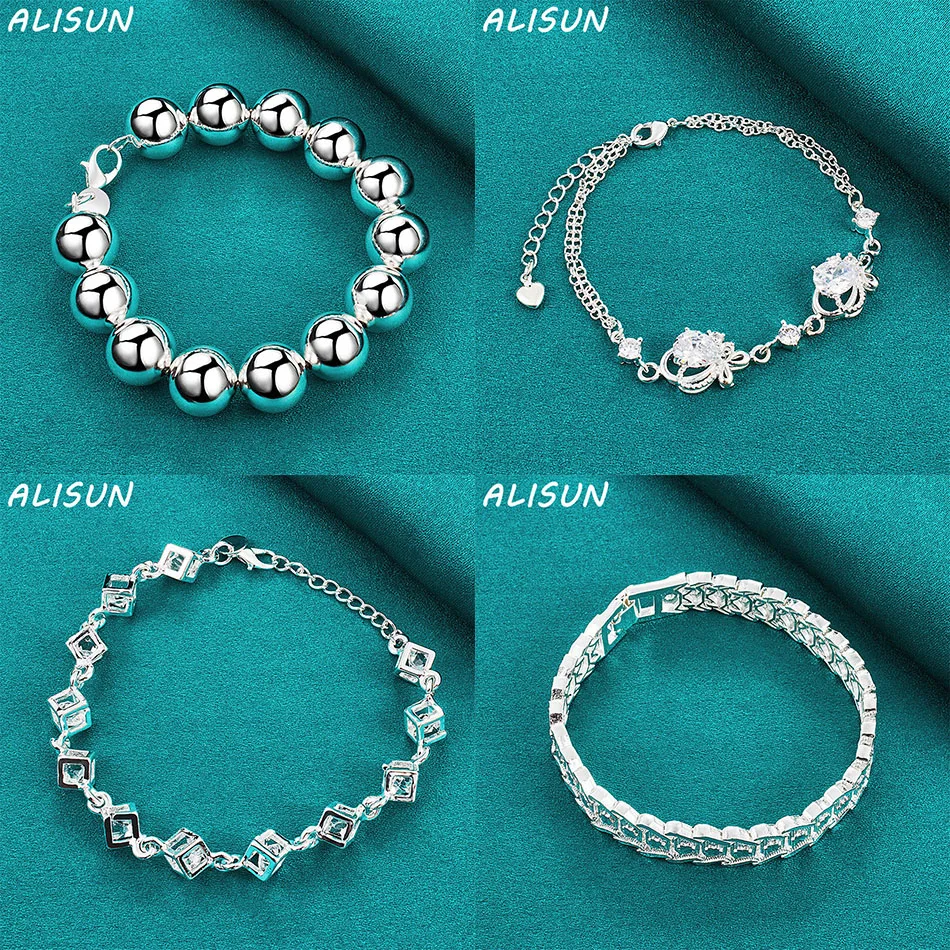 ALISUN 925 Sterling Silver Design Bracelets For Women Men Creativity Gifts Street All-match Party And Daily Wear
ALISUN 925 Sterling Silver Design Bracelets For Women Men Creativity Gifts Street All-match Party And Daily Wear